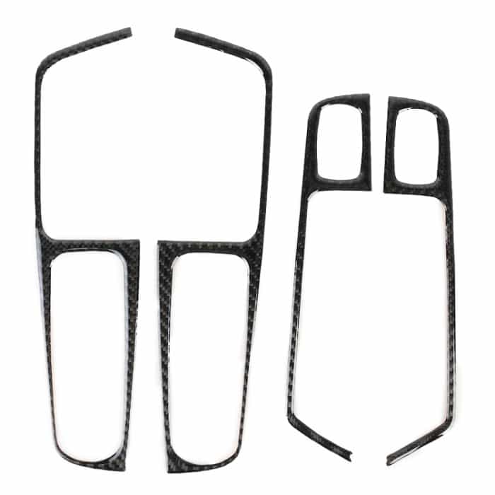4 PCS Carbon Fiber Autofenster Button Panel Dekorativer Aufkleber für Porsche Macan – Bild 2