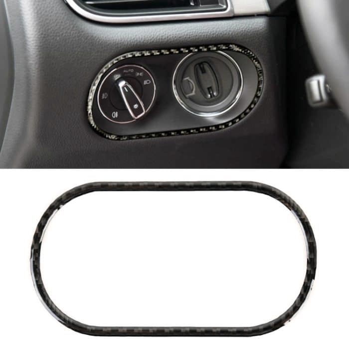 Carbon Fiber Auto Scheinwerfer Schalter Panel dekorative Aufkleber für Porsche Macan – Bild 1