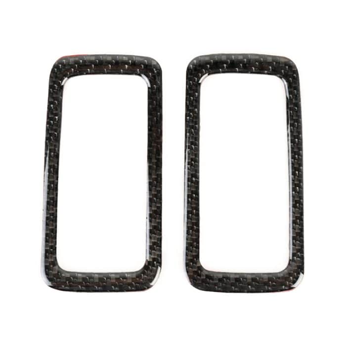 2 PCS Carbon Fiber Auto Heckkuppel Lichtplatte dekorative Aufkleber für Porsche Macan – Bild 2