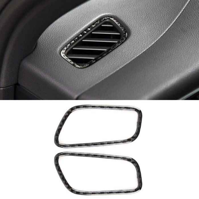 2 PCS Carbon Auto links und rechts Luftauslass Panel dekorative Aufkleber für Porsche Macan – Bild 1