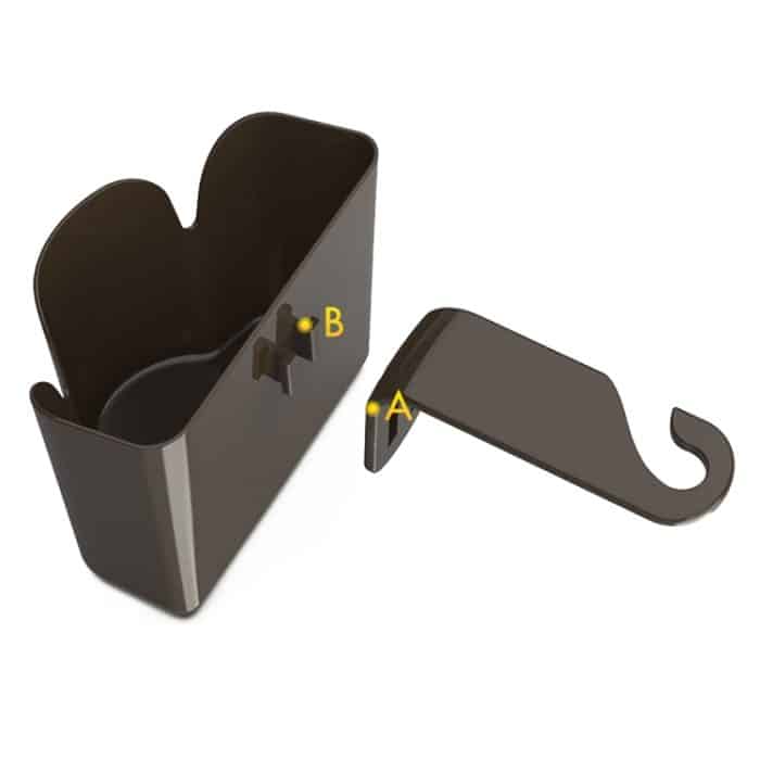 Auto Rücksitz Haken Müll Müll Mülleimer Handy Halter Aufbewahrungsbox – Bild 3