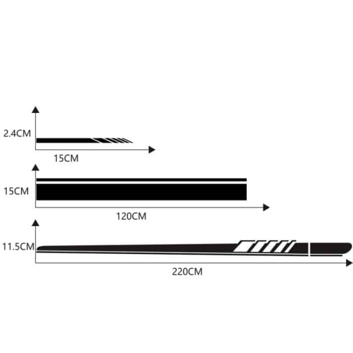 5 in 1 Auto Styling Stripe Hood PVC Aufkleber Auto dekorative Aufkleber, D-935 – Bild 3