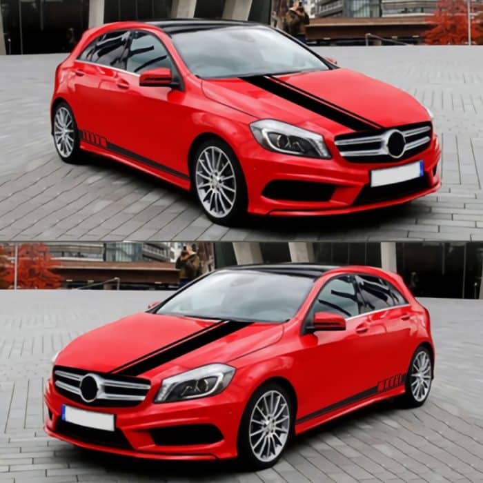 5 in 1 Auto Styling Stripe Hood PVC Aufkleber Auto dekorative Aufkleber, D-935 – Bild 4