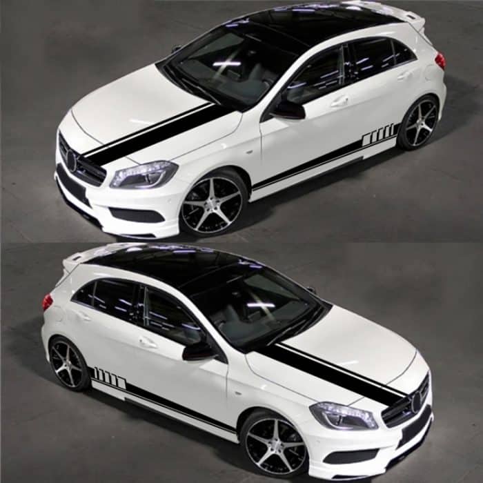 5 in 1 Auto Styling Stripe Hood PVC Aufkleber Auto dekorative Aufkleber, D-935 – Bild 6