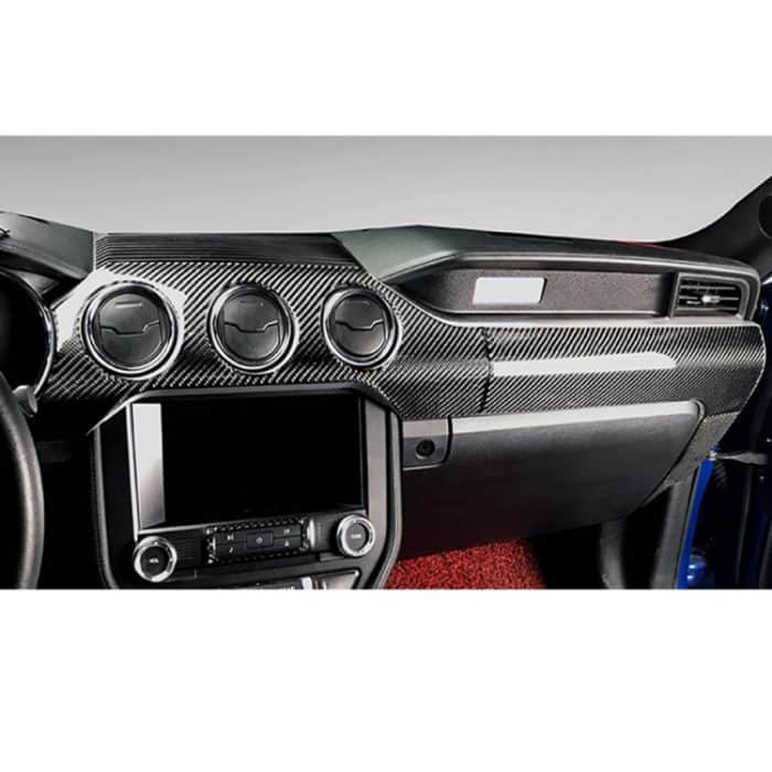 2 in 1 Auto Carbon Fiber Dashboard Abdeckung Panel Dekorative Aufkleber für Ford Mustang 2015-2020, Linkslenker – Bild 5