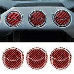 9 in 1 Auto Carbon Fiber Zentrale Air Outlet Rahmen Dekorative Aufkleber für Ford Mustang 2015-2020