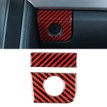 2 in 1 Auto Carbon Fiber Vice Fahrersitz Aufbewahrungsbox Knopf Dekorativer Aufkleber für Ford Mustang 2015-2020, Linkslenker