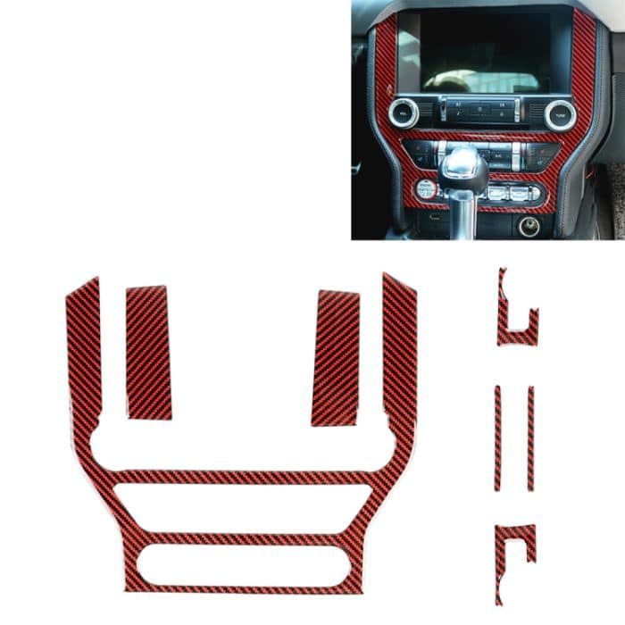 CRP0933.jpg 7 in 1 Auto Carbon Fiber Zentrale Bedienfeld Dekorative Aufkleber für Ford Mustang 2015-2020 – Bild 1
