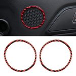 2-in-1-Autotürhupenring aus Kohlefaser, kleiner dekorativer Aufkleber für Ford Mustang 2015–2020, Durchmesser: 8,3 cm
