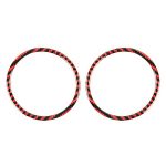 2-in-1-Autotürhupenring aus Kohlefaser, kleiner dekorativer Aufkleber für Ford Mustang 2015–2020, Durchmesser: 8,3 cm – Bild 2