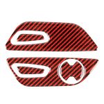 5 in 1 Auto Carbon Fiber Sitz Einstellung Taste Dekorative Aufkleber für Ford Mustang 2015-2020, Linkslenker – Bild 2