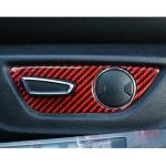 5 in 1 Auto Carbon Fiber Sitz Einstellung Taste Dekorative Aufkleber für Ford Mustang 2015-2020, Linkslenker – Bild 5