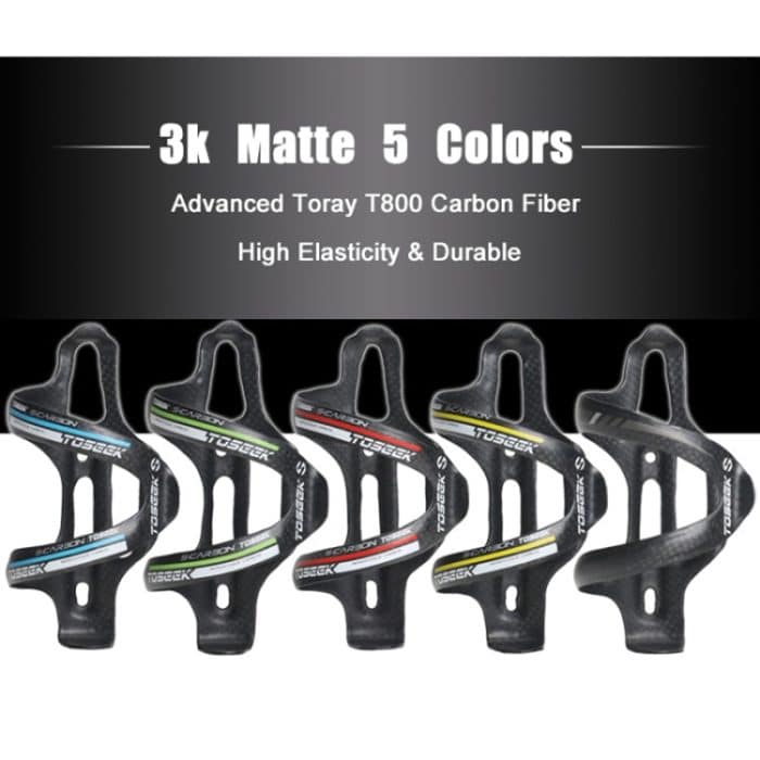 TOSEEK Matte Vollcarbon-Trinkflaschenhalter für Rennräder, Matte (Green), Matte (Grey), Matte (Blue), Matte (Red), Matte (Yellow) – Bild 6