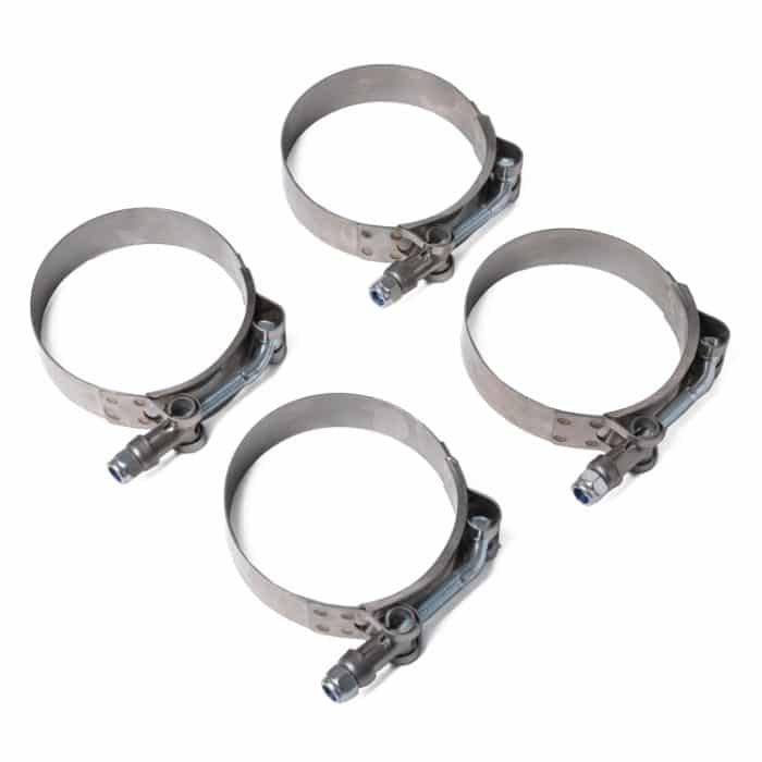 4 PCS T-Bolzen-Schlauchschellen aus Edelstahl Rohrschelle Kraftstoffleitungsschelle, Größe: 57-65 mm – Bild 1