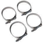 4 PCS T-Bolzen-Schlauchschellen aus Edelstahl Rohrschelle Kraftstoffleitungsschelle, Größe: 57-65 mm – Bild 5
