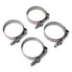 4 PCS T-Bolzen-Schlauchschellen aus Edelstahl Rohrschelle Kraftstoffleitungsschelle, Größe: 79-87 mm – Bild 5
