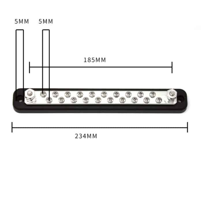 20-Wege-Stromverteilungs-Sammelschiene 20-Bit-Einzelverteilerkasten für Auto / Wohnmobil / Boot – Bild 3