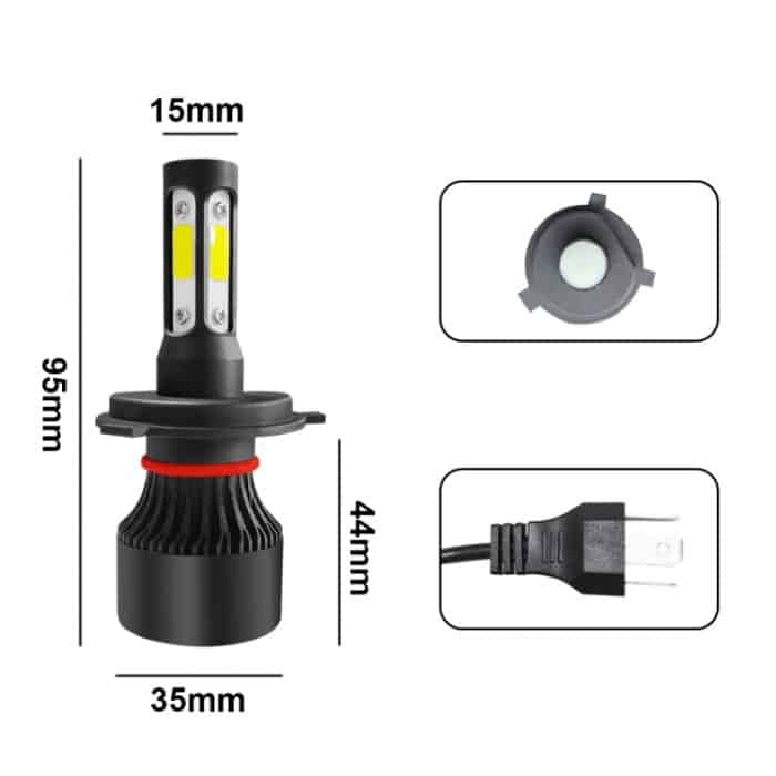 2 Stück S2 H4 / HB2 / 9003 DC9-36V / 25W / 6000K / 2500LM IP68 Auto-LED-Scheinwerferlampen, H4 / HB2 / 9003 – Bild 2