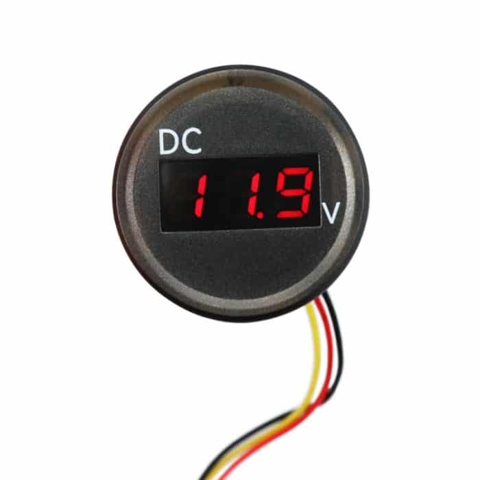 CRP1060.jpg B3612 DC 0-100V IP67 Universelles digitales Voltmeter mit Auto-, Wohnmobil- und Bootsmodifikation und Kabel, Kabellänge: 18 cm – Bild 1