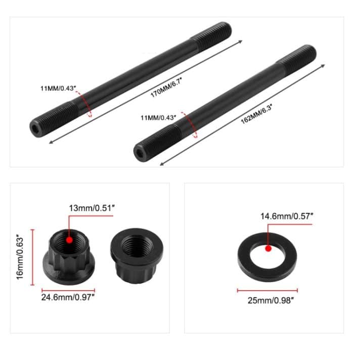 Auto-Zylinderkopf-Stehbolzen-Set für Dodge Cummins 24 V Diesel 5,9 l und 6,7 l (1998–2018)., LN075 – Bild 4