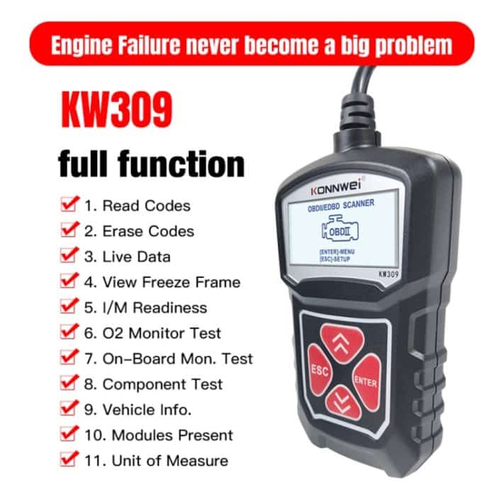 KONNWEI KW309 V309 V310 MS309 Codeleser OBD2-Scanner-Diagnosetool, KW309 – Bild 10