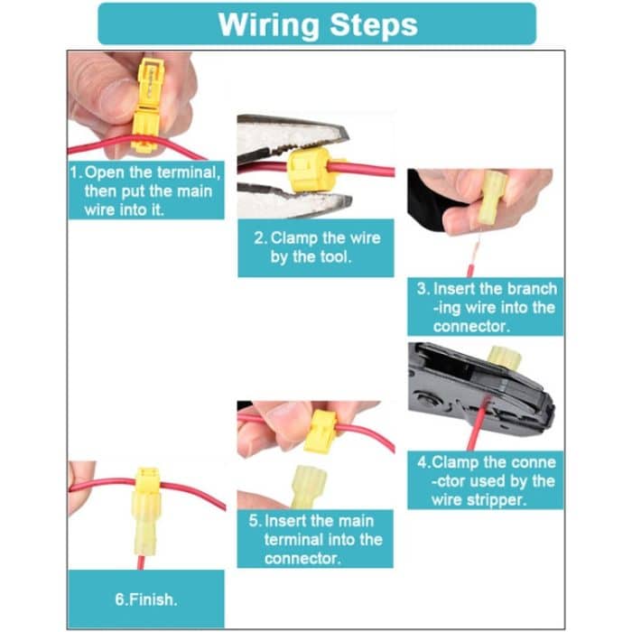 120 in 1 Universal T Shape Push Clamp Solderless Wire Connector Fast Wiring Terminal Insulated Joint Connector Set – Bild 5