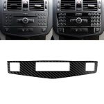 Car Carbon Fiber Center Console Panel Dekorative Aufkleber für Mercedes-Benz W204 C Klasse 2007-2010