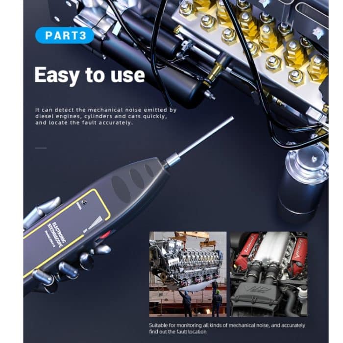 Auto Elektronisches Stethoskop Abnormal Sound Detector Mechanisches Fehlerdiagnosewerkzeug – Bild 6