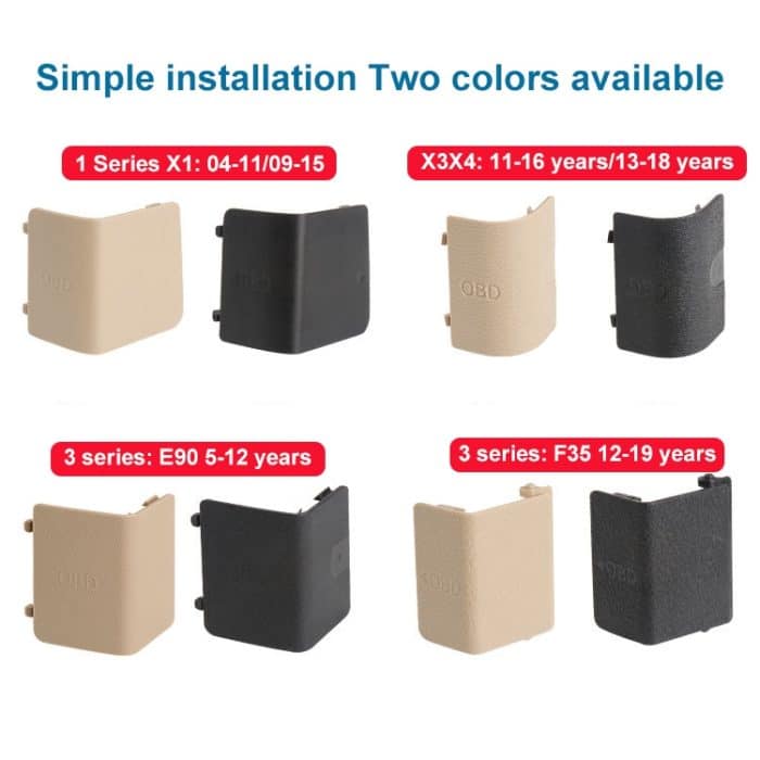 Auto-Diagnosestecker-Abdeckung, OBD-Panel, dekorative Abdeckung 51437147538 für BMW F25 2011–2016, For BMW F25 2011-2016 (Black), For BMW F25 2011-2016 (Beige) – Bild 2