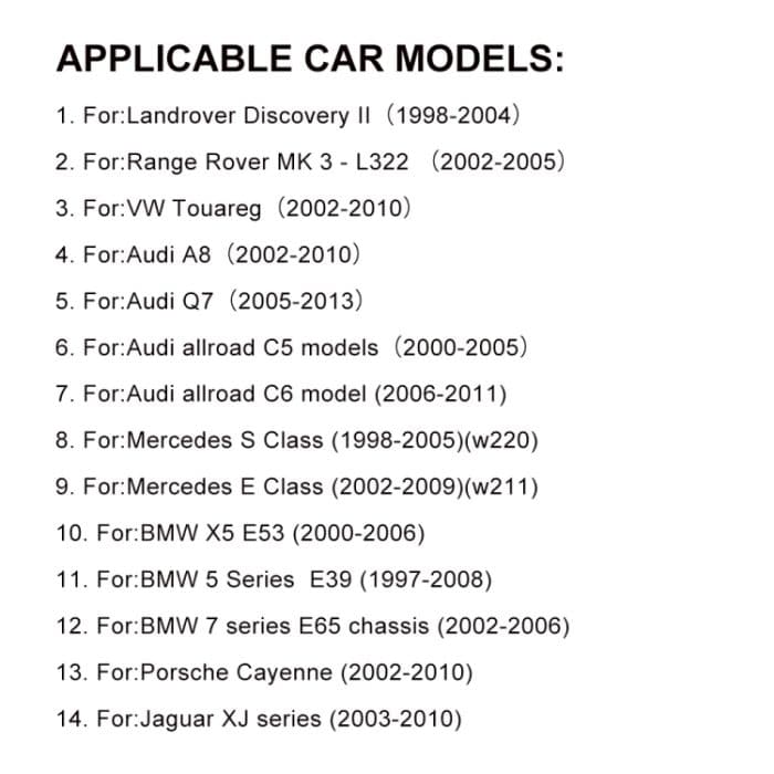 Auto-Luftaufhängung Kompressorpumpe Reparaturkit für BMW / Land Rover / Porsche / Mercedes-Benz – Bild 7