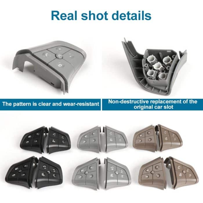 Auto rechte Seite 4-Tasten-Lenkradschalter-Tastenfeld 1648200110 für Mercedes-Benz W164, Linksfahrt, Right Side 4-button (Black), Right Side 4-button (Coffee), Right Side 4-button (Grey) – Bild 2