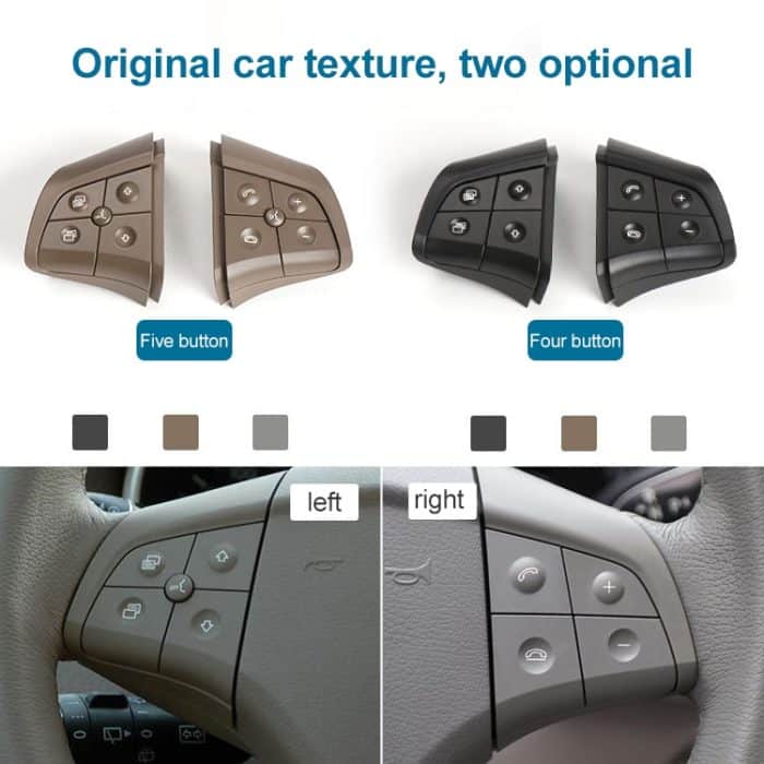 Auto linke Seite 4-Tasten-Lenkradschalter-Tastenfeld 1648200010 für Mercedes-Benz W164, Linksfahrt, Left Side 4-button (Black), Left Side 4-button (Coffee), Left Side 4-button (Grey) – Bild 3