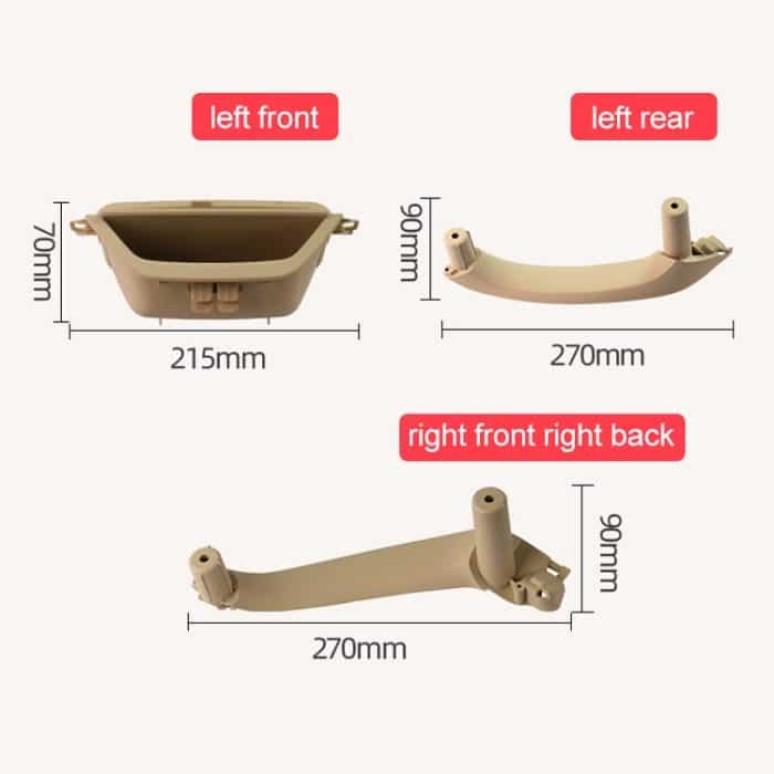 Auto Vorne Rechts Innentüren Griff Pull Trim Abdeckung 5141 7394 519-1 für BMW X3 X4, links Fahren, Front Right Inside (Black), Front Right Inside (Beige) – Bild 2