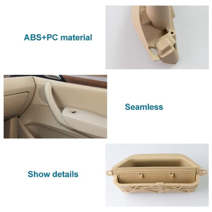 Auto Vorne Links Innentüren Griff Pull Trim Abdeckung 5141 7394 519-1 für BMW X3 X4, links Fahren, Front Left Inside (Black), Front Left Inside (Beige) – Bild 3