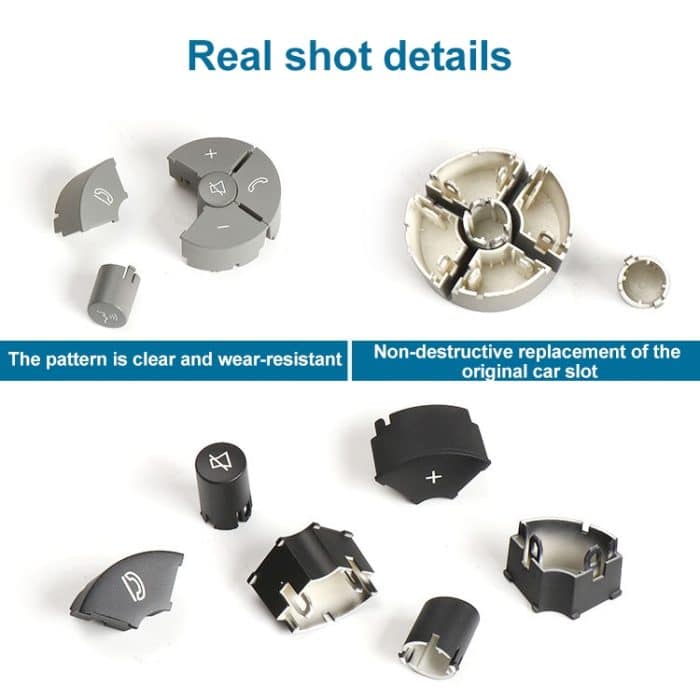 Auto-Lenkradschalter-Tastenfeld auf der rechten Seite für Mercedes-Benz W204 2007–2014, Linksfahrt, Right Side (Black), Right Side (Grey), Right Side (Beige), Right Side (Brown) – Bild 3