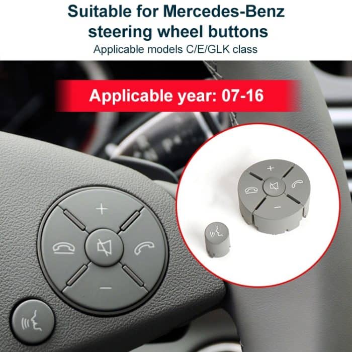Auto-Lenkradschalter-Tastenfeld auf der linken Seite für Mercedes-Benz W204 2007–2014, Linksfahrt, Left Side (Black), Left Side (Grey), Left Side (Beige), Left Side (Brown) – Bild 5