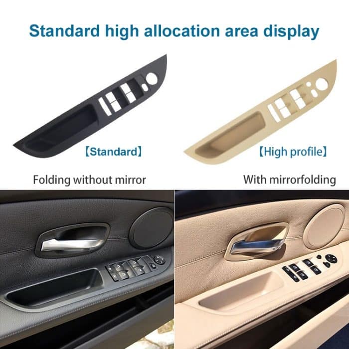 Autotür-Fensterheberschalter-Verkleidung vorne links 51416983705 für BMW E60 2008–2010, Linksfahrversion mit hoher Konfiguration, High Configuration Version – Bild 4