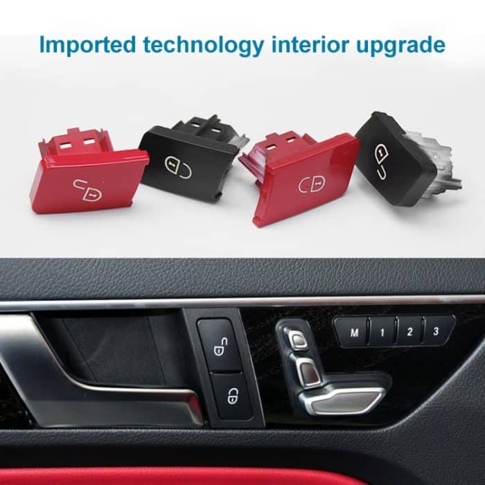 Autotürverriegelungsschaltertasten für die linke Seite 2049058402 für Mercedes-Benz W204, Linksfahrt, For Mercedes-Benz W204 Left Side (Black), For Mercedes-Benz W204 Left Side (Red) – Bild 5