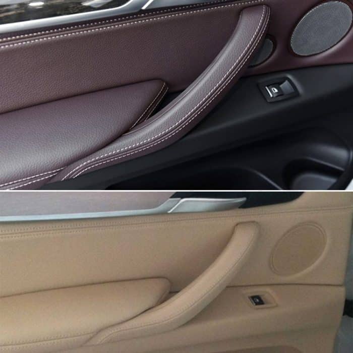 Auto linke Seite Innentüren Griff Pull Trim Cover für BMW X5 / X6, Linksfahren, Left Side (Black), Left Side (Dark Coffee), Left Side (Orange), Left Side (Grey White), Left Side (Beige) – Bild 6