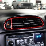 Kohlefaser-Auto-Luftauslass-Aufkleber für Chevrolet Corvette C5 1998–2004, Linksantrieb, Air Outlet Sticker – Bild 5