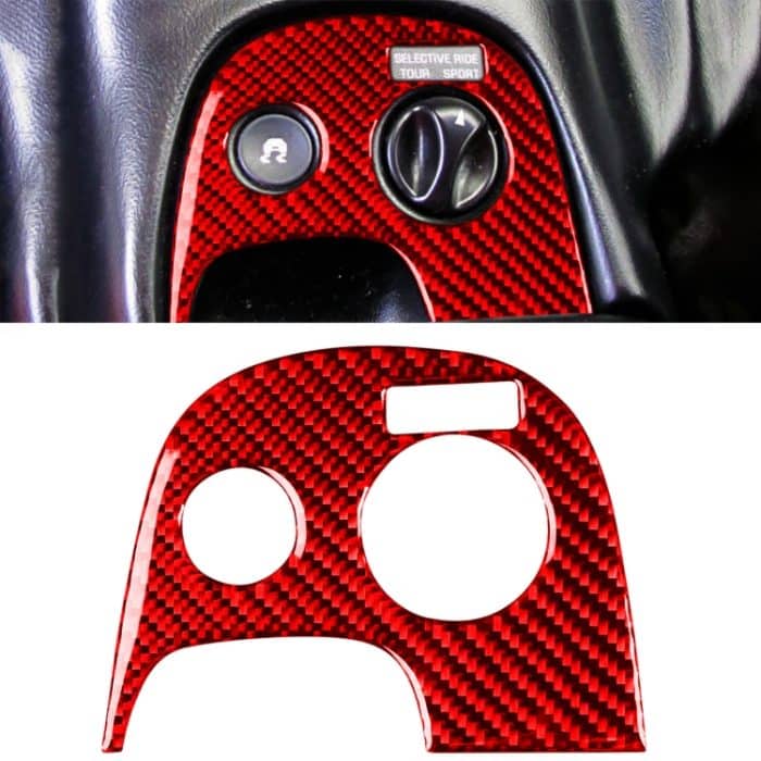 Carbonfaser-Auto-Traktionskontrollaufkleber für Chevrolet Corvette C5 1998–1999, Linksantrieb, Traction Control Sticker A – Bild 1