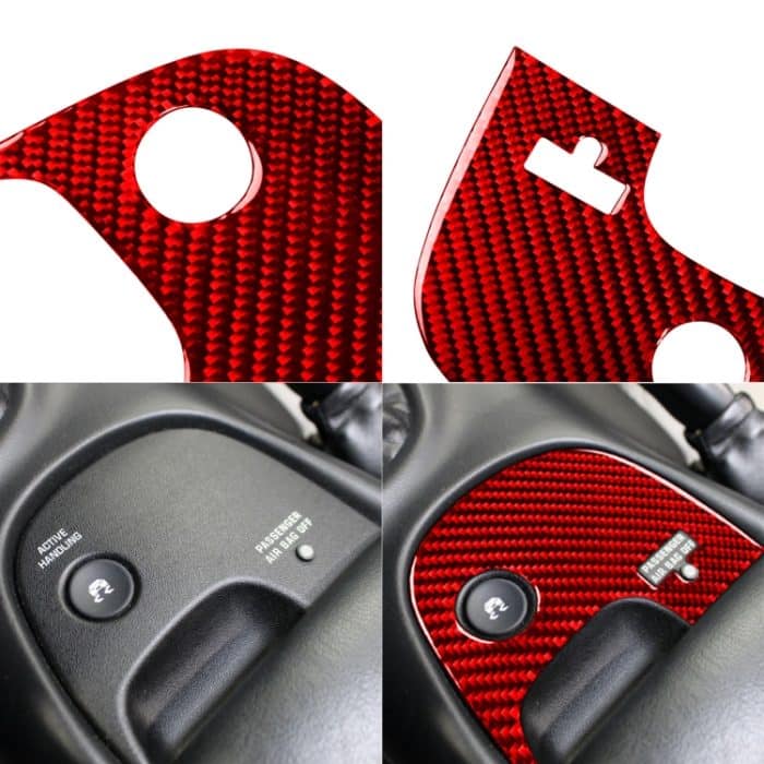 Aufkleber für die untere Konsole aus Kohlefaser für Chevrolet Corvette C5 2000–2004, linker Antrieb, Lower Console Sticker B – Bild 4
