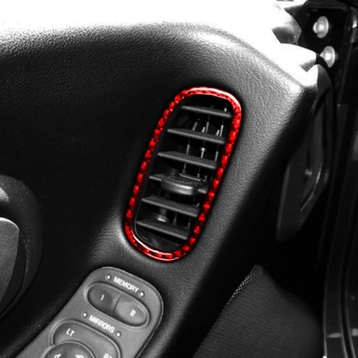 2-in-1-Auto-Carbonfaser-Aufkleber für Lüftungsschlitze auf der Fahrerseite, für Chevrolet Corvette C5 1998–2004, linker Antrieb, Driver Side Air Vent Sticker – Bild 5