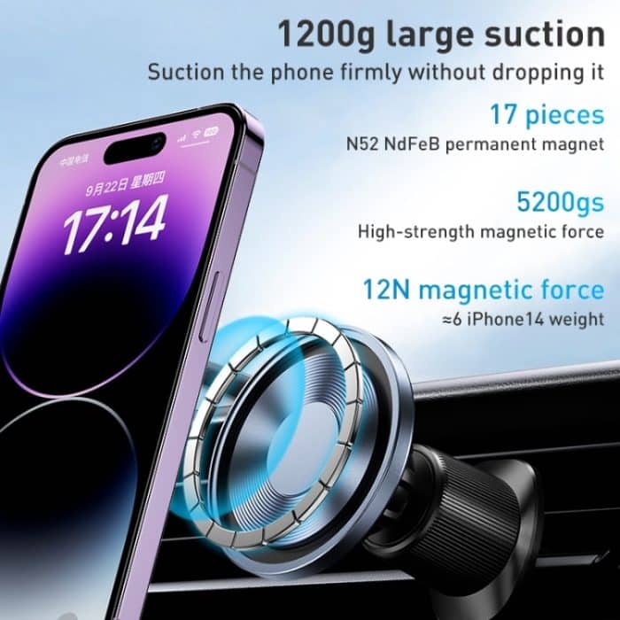 MOMAX MoVe Universeller transparenter magnetischer Luftauslass-Autohalter, CM22E, CM22L – Bild 5