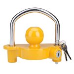 Universal Trailer Ball Hitch Kupplungsschloss Verstellbarer Anhänger U-Form Kupplungsschloss, zufällige Farbabgabe – Bild 2