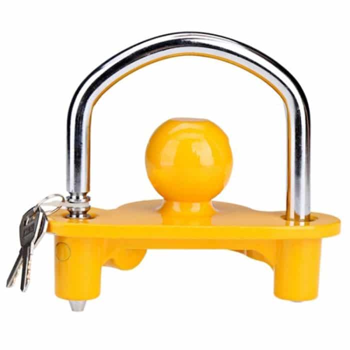Universal Trailer Ball Hitch Kupplungsschloss Verstellbarer Anhänger U-Form Kupplungsschloss, zufällige Farbabgabe – Bild 3