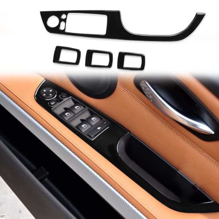 Für BMW 3er E90/320i/325i 2005-2012 Auto Rechtslenker Fensterhebeplatte mit Klappschlüssel Dekorativer Aufkleber, Durchmesser: 37,8 cm – Bild 5