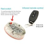 4 PCS Solar LED Autoreifen Dekoration Blinklichter Bunte Räder Nabe Atmosphärenlichter Infrarot-Fernbedienung – Bild 3