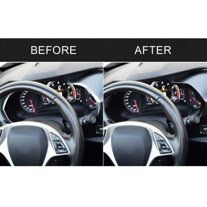 Für Chevrolet Corvette C7 2014–2019 2-in-1-Auto-Armaturenbrettrahmen, dekorativer Aufkleber, linker Antrieb – Bild 6