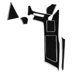 Für Chevrolet Corvette C7 2014-2019 5-in-1-Auto-Wasserbecher-Verkleidungsaufkleber, Linksantrieb